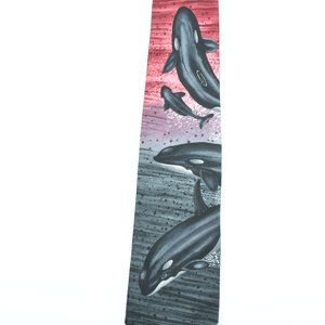 Animal Tracks Mens Tie - Orca
